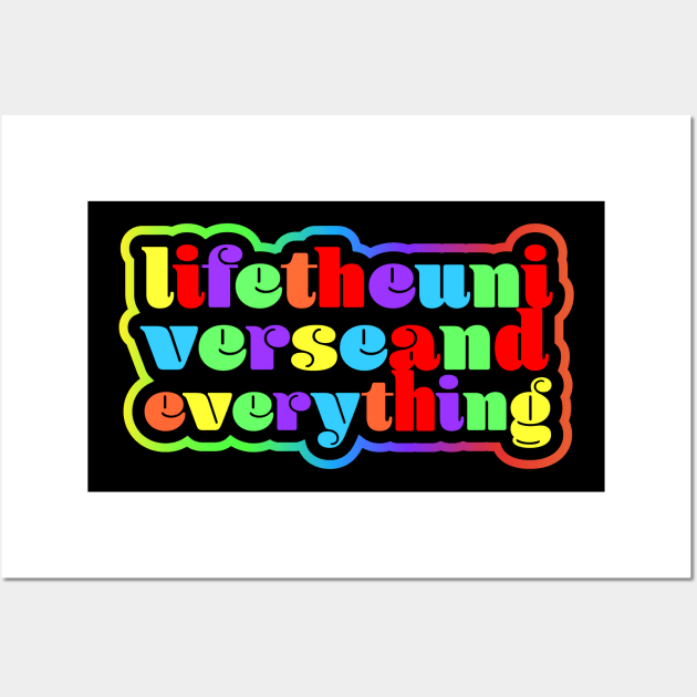 live the universe and everything Wall Art by Jokertoons